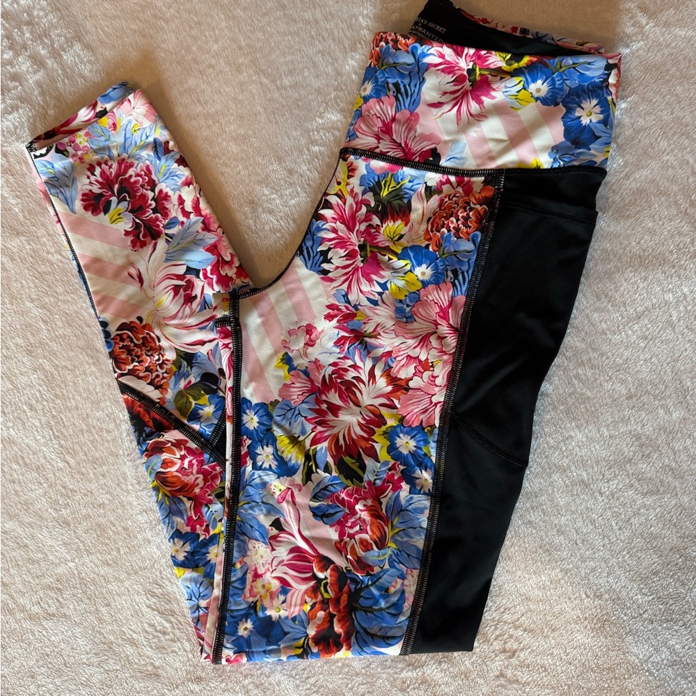 Victoria's Secret X MARY KATRANTZOU Multicolor Floral Leggings LIKE NEW